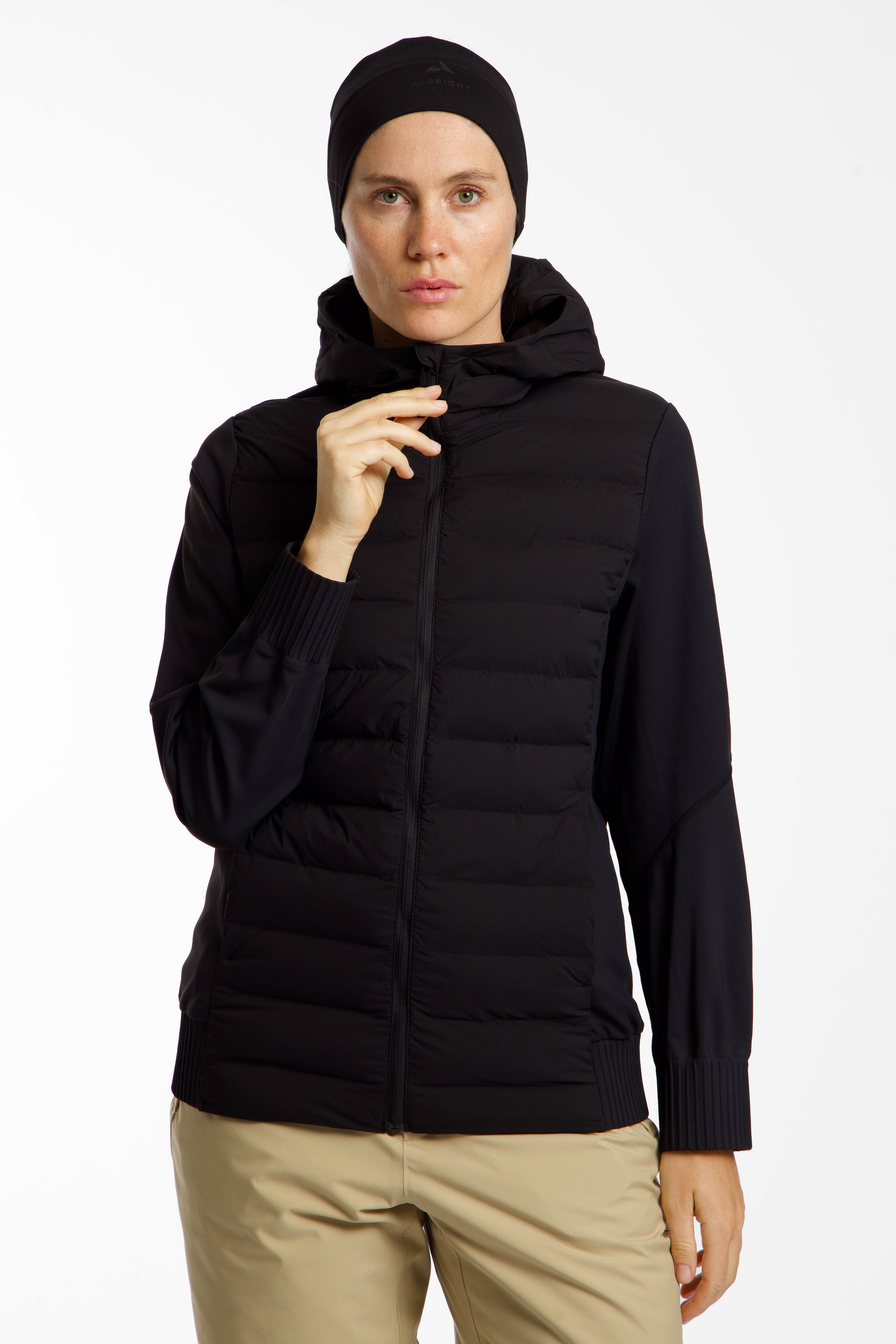 Image of ALBRIGHT Lenk Hybrid Damen Midlayer Schwarz, Damen, Größe: 34