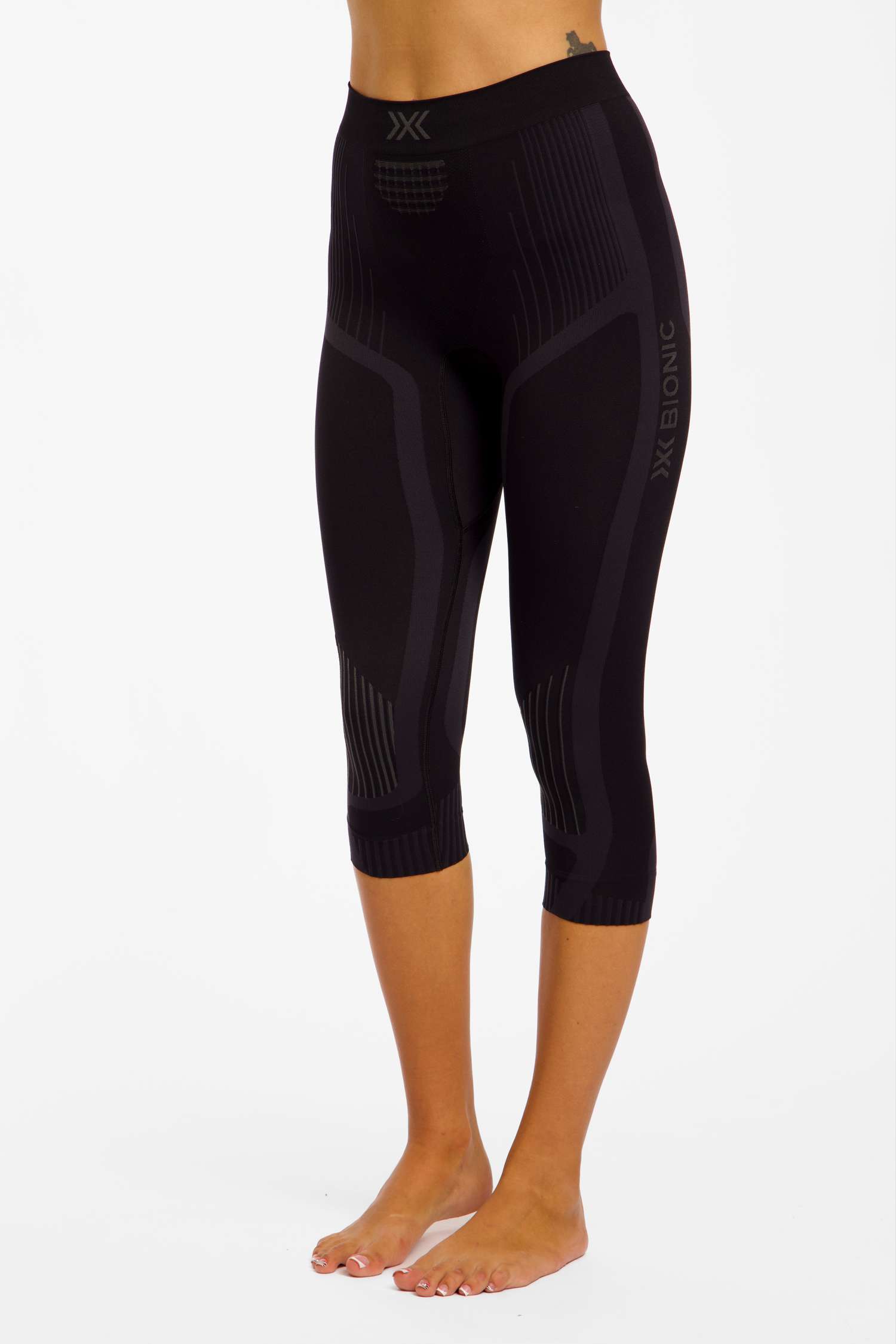 X Bionic Invent Damen 3/4 Thermohose Schwarz, Damen, Größe: XS