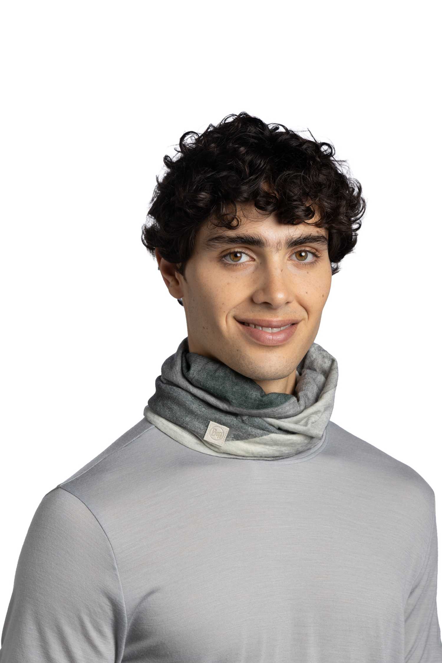 Image of Buff Lightweight Merino Print Neckwarmer Grau, Herren, Größe: ONE SIZE