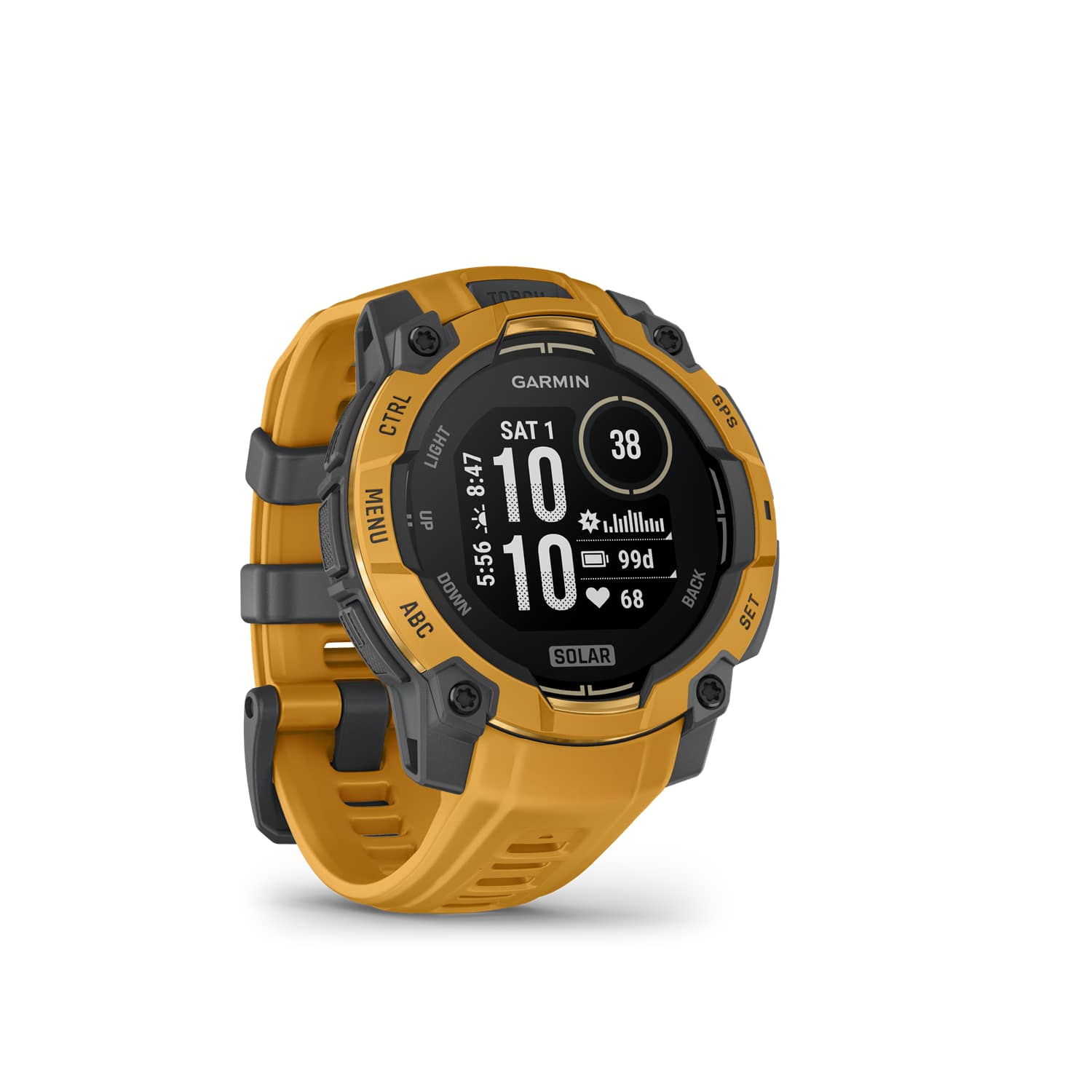 GARMIN Instinct® 3 Solar 45 mm Sportuhr Gelb, Herren, Größe: 0