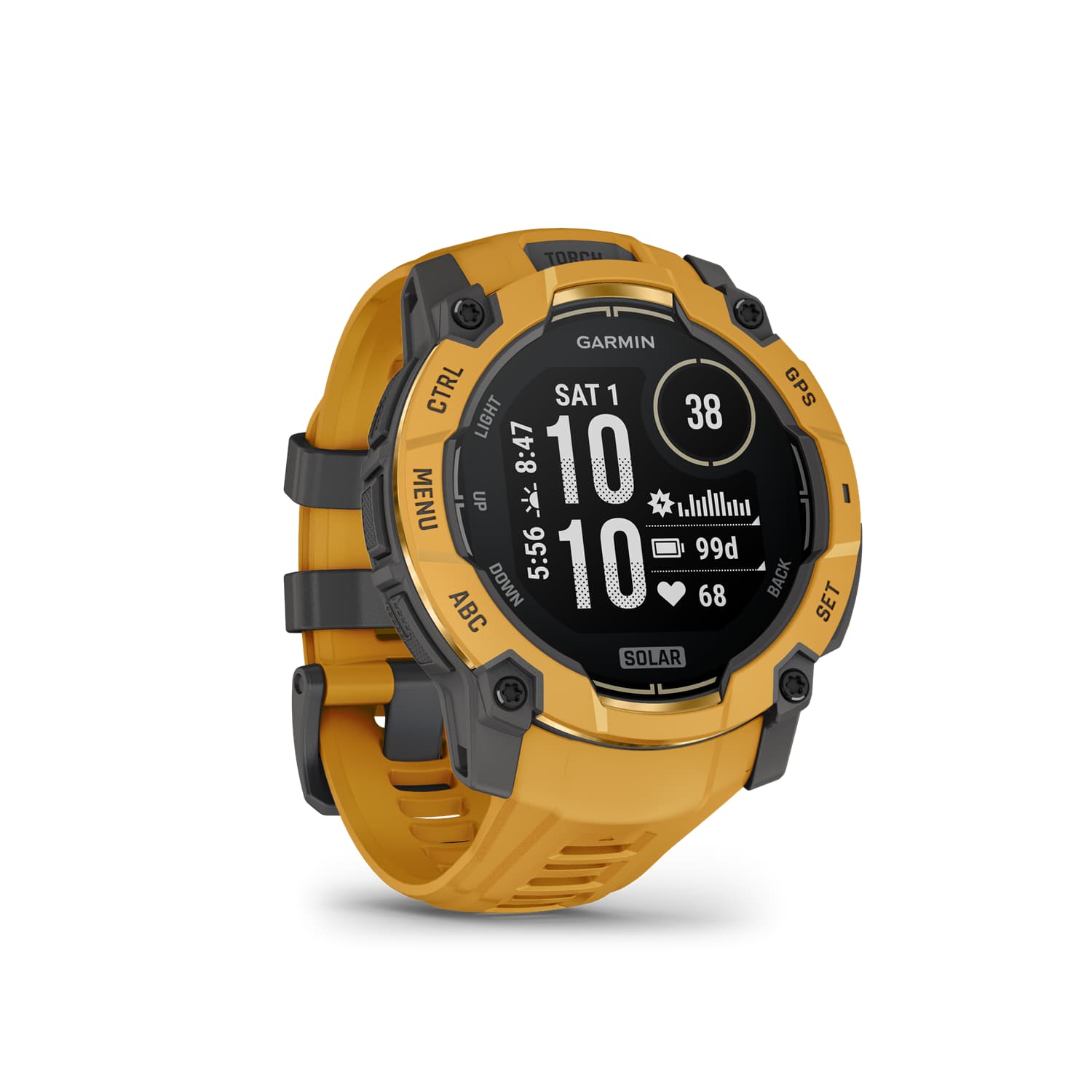 GARMIN Instinct® 3 Solar 50 mm Sportuhr Gelb, Herren, Größe: 0