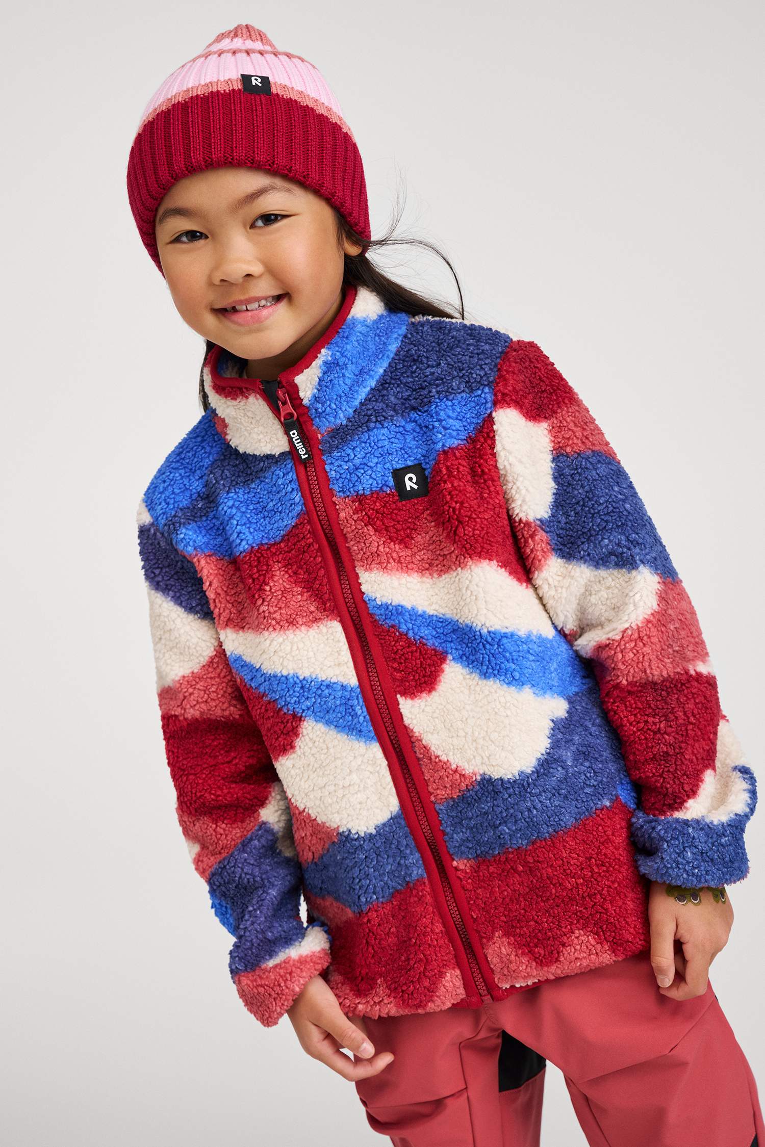 Image of reima Tupsis Mini Kinder Midlayer Rot, , Größe: 140