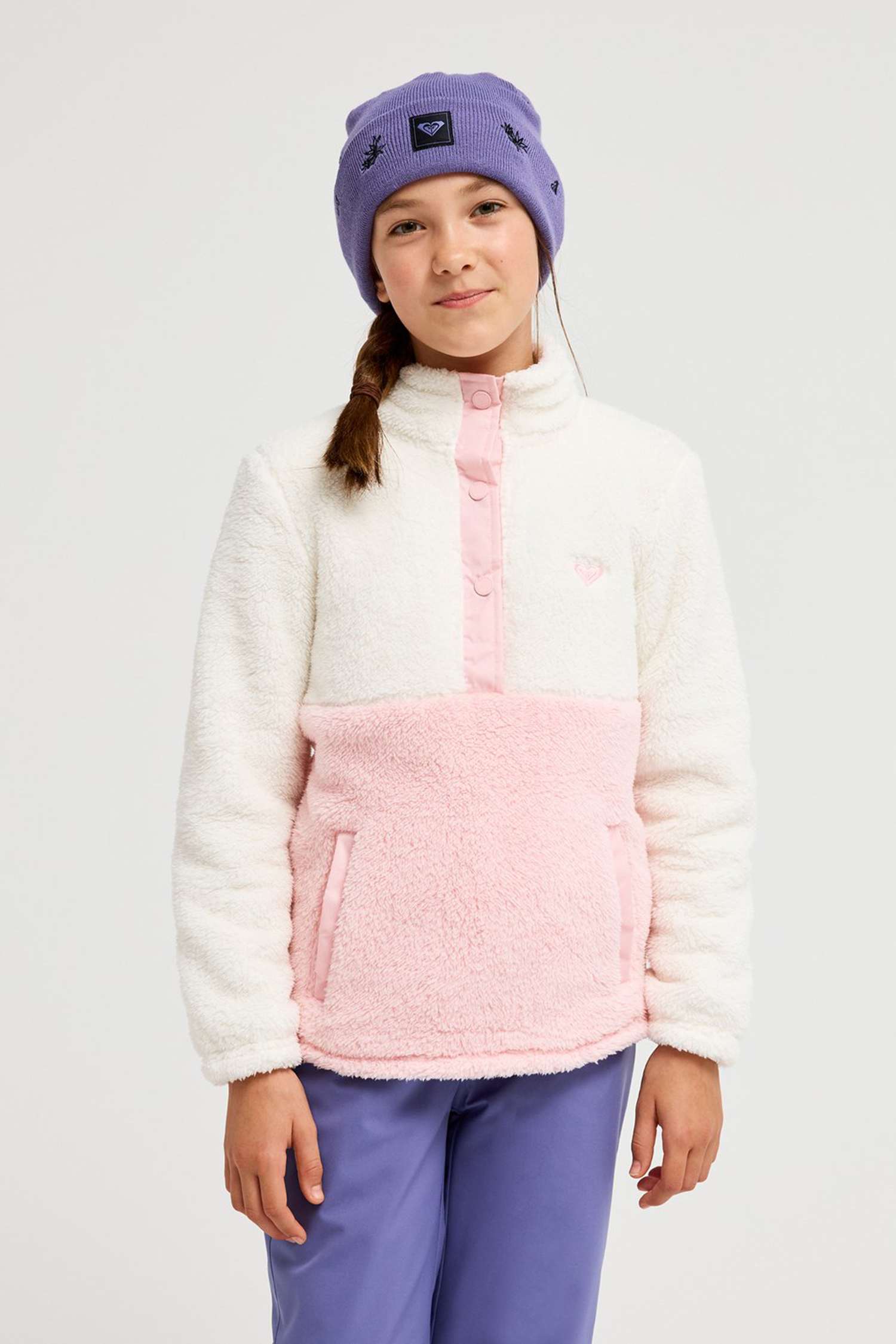 Image of Roxy Winter Flora Kinder Midlayer Pink, , Größe: 140