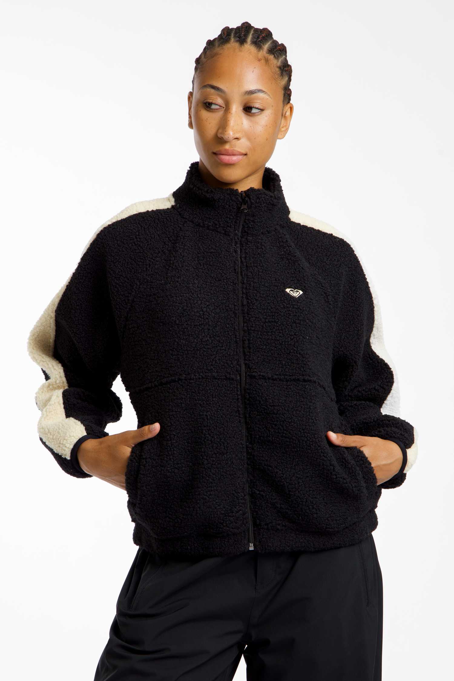 Image of Roxy Boundless Spirit Solid Damen Midlayer Schwarz, Damen, Größe: L