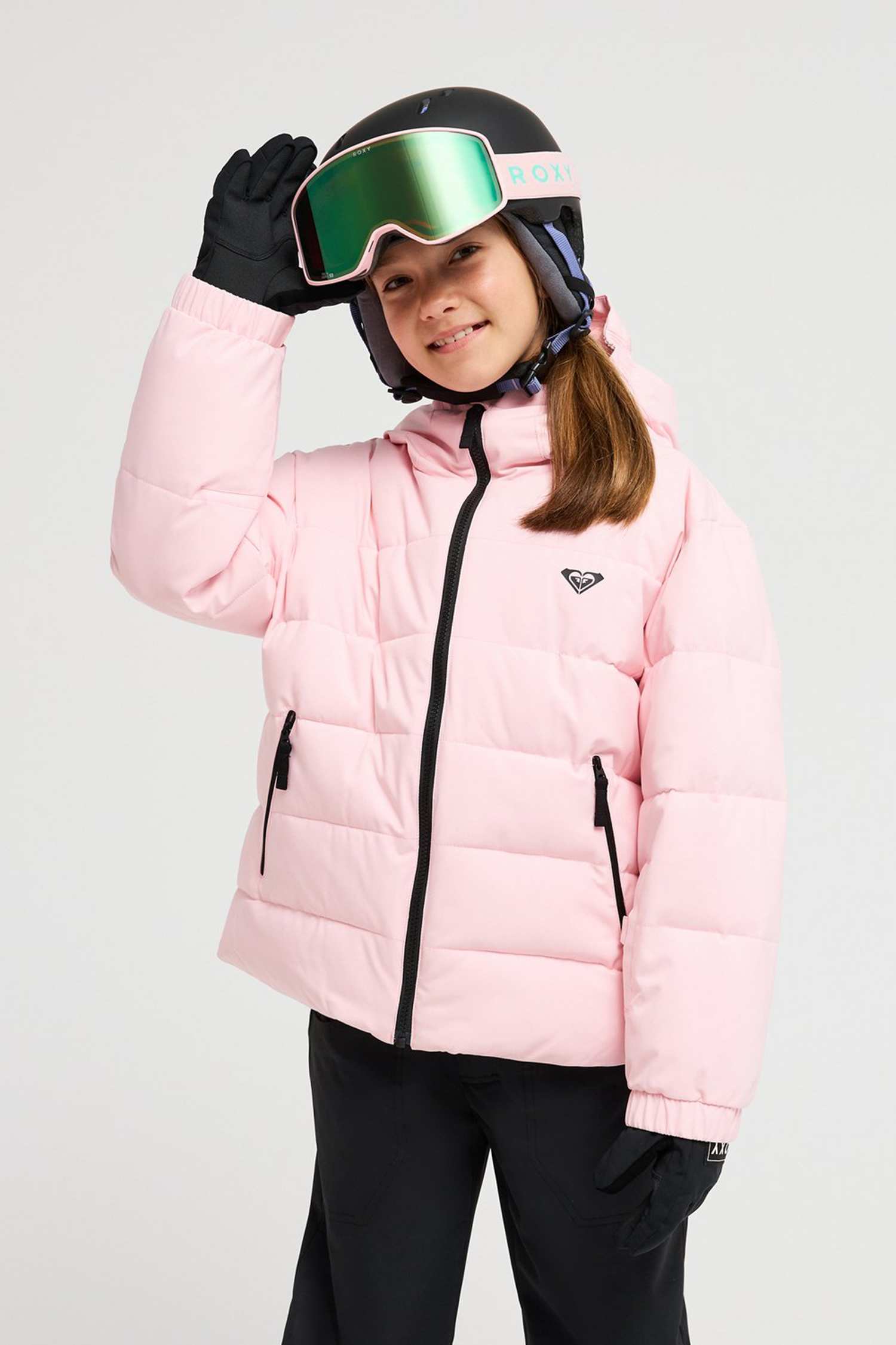 Image of Roxy Snowyhill Puffy 10K Kinder Ski-/Snowboardjacke Pink, , Größe: 128