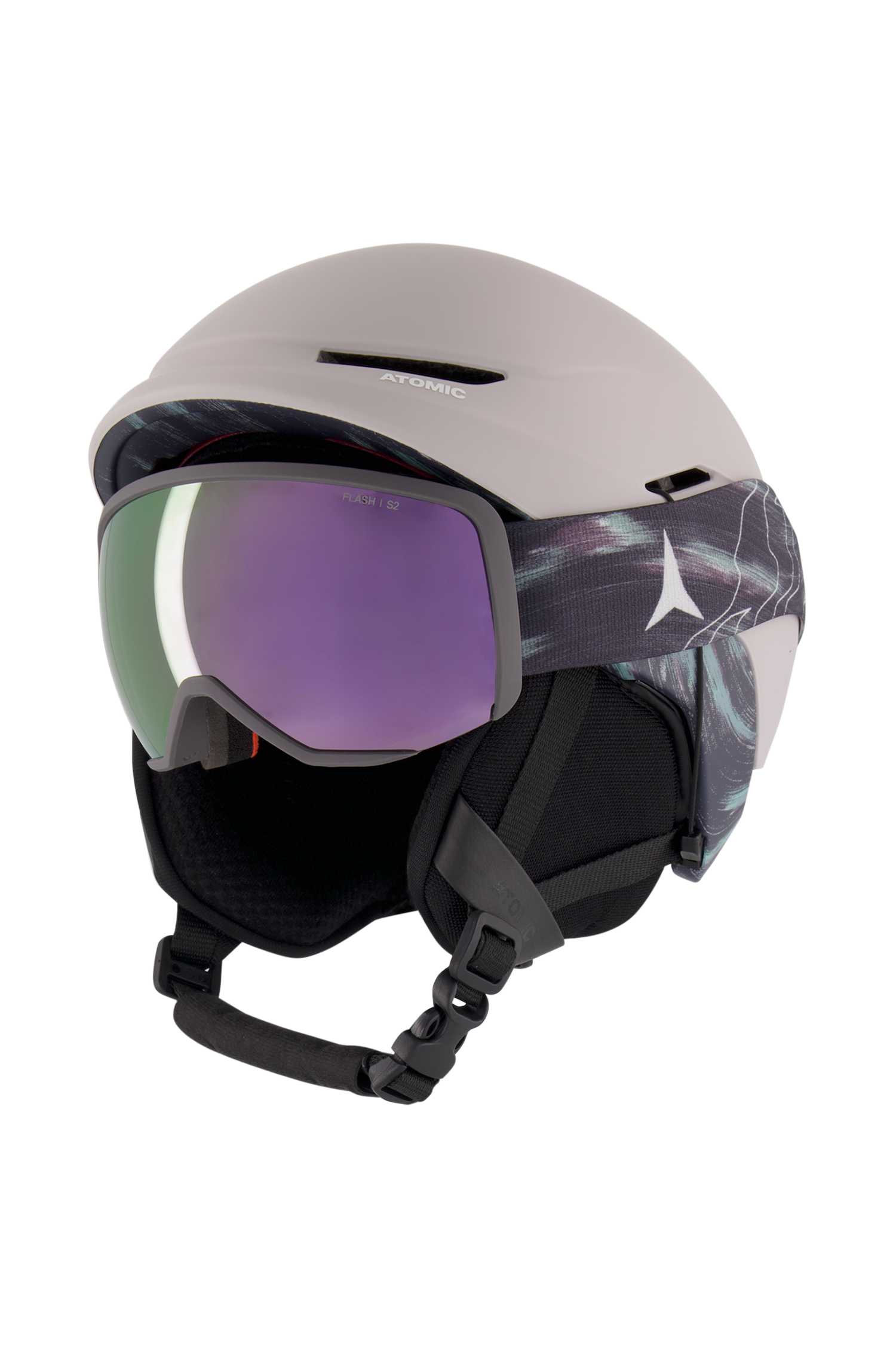 Image of ATOMIC Revent Combo Kinder Skihelm + Brille Weiss, , Größe: S