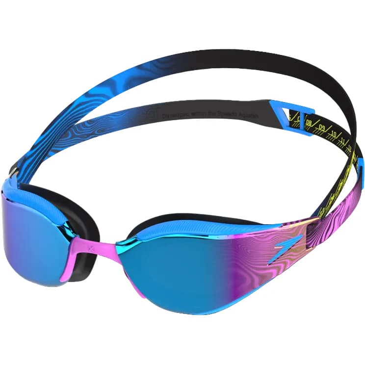 speedo Fastskin Hyper Elite Mirrored Schwimmbrille Blau, Herren, Größe: ONE SIZE