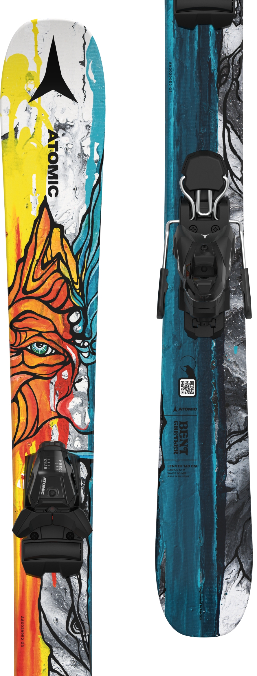 ATOMIC Bent Chetler Mini 153-163 Kinder Ski Set 23/24 in blau