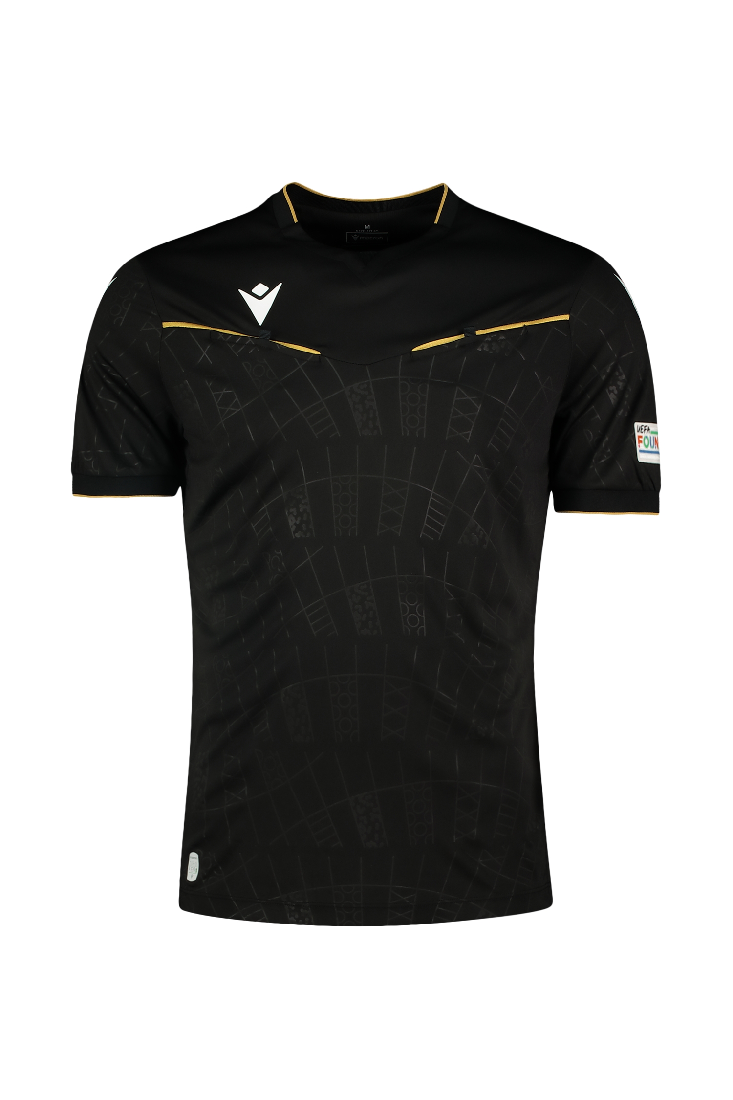Macron UEFA Schiedsrichter Fussballtrikot EM 2024 in schwarz