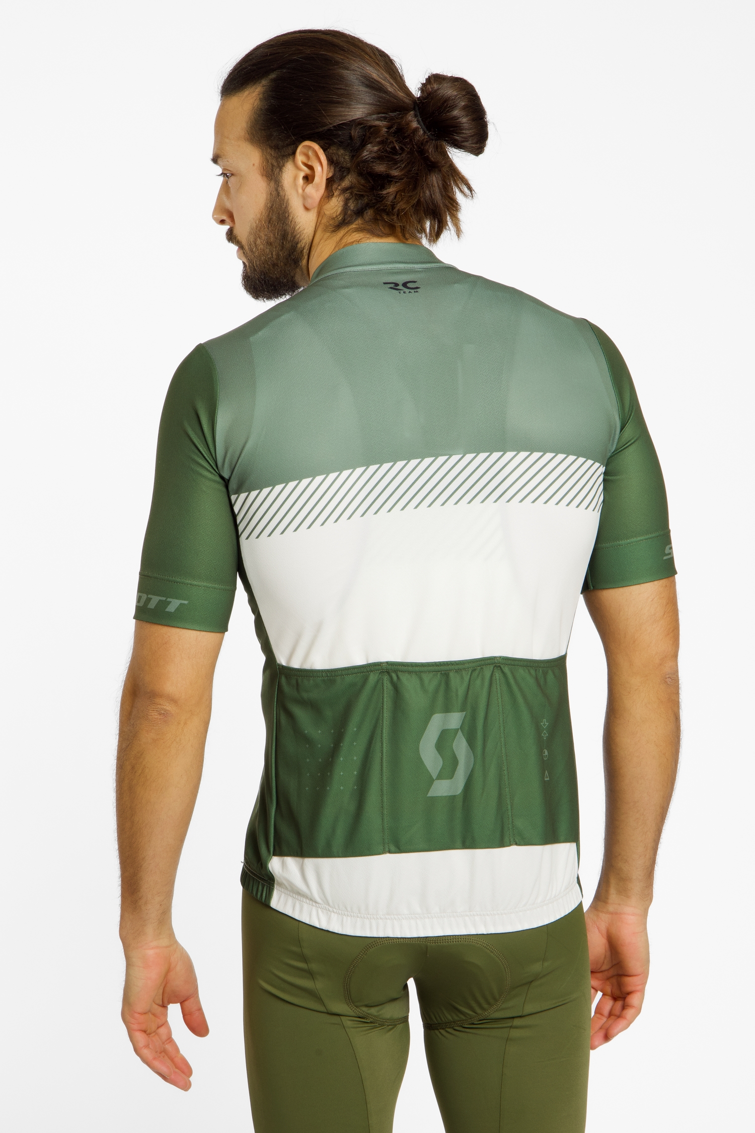 C - Maillot Cycliste Bleu Blanc Jaune Vert Riso Scotti Biemme Taille 6 - M / L