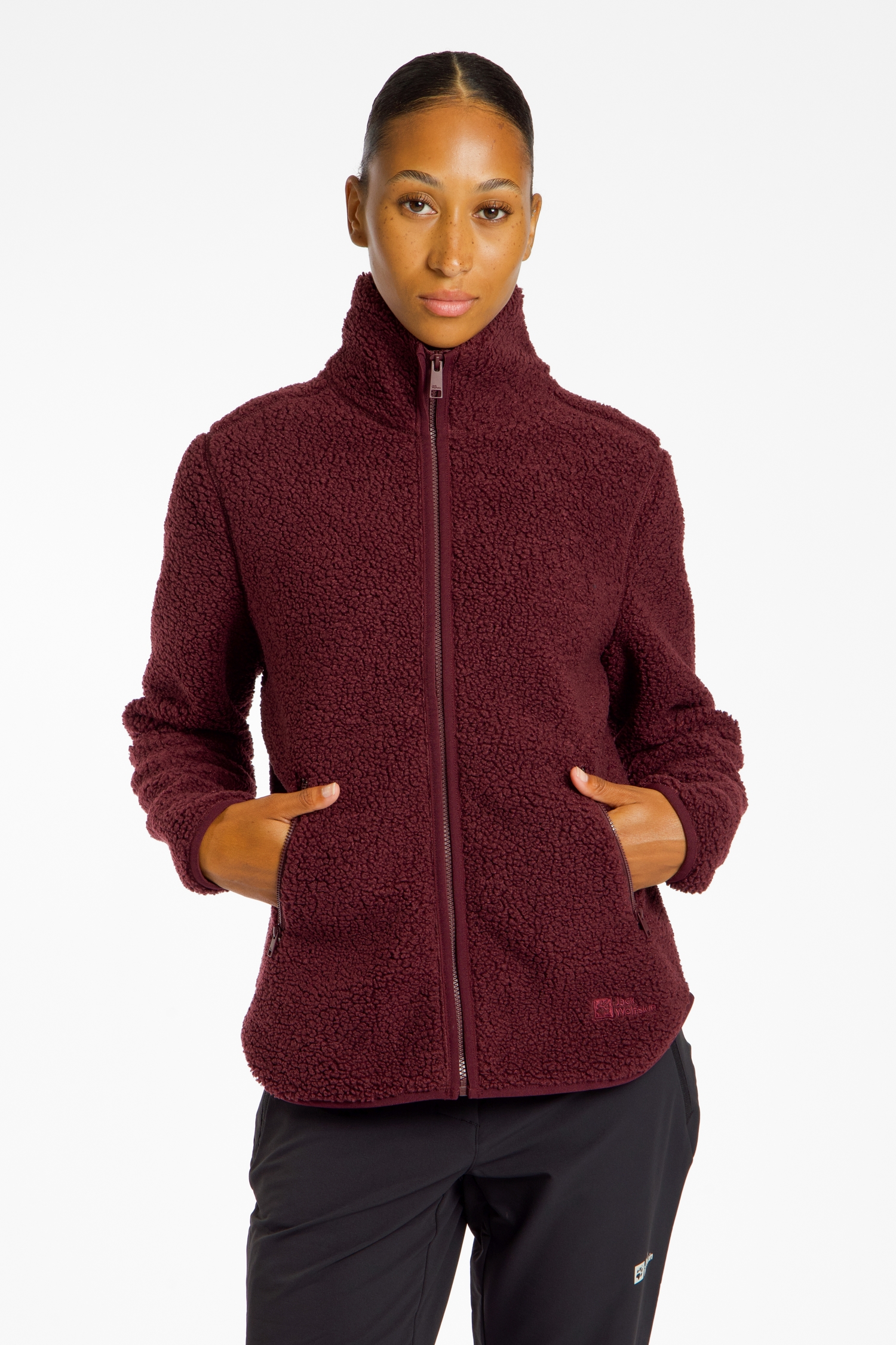 Jack Wolfskin High Curl Damen Midlayer in bordeaux kaufen