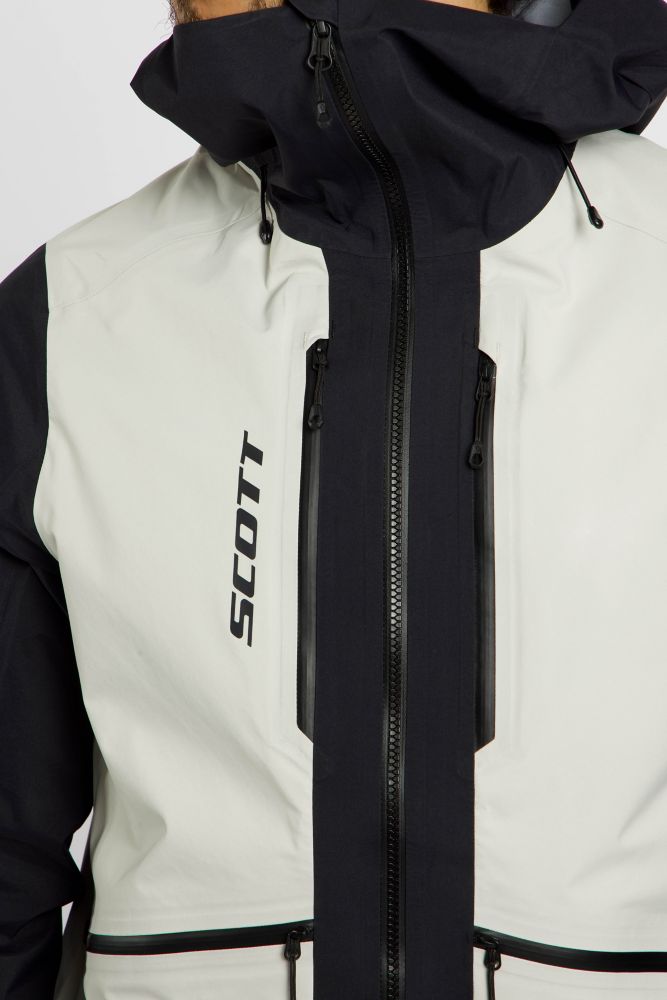 SCOTT Vertic 3L Gore-Tex® Herren Freeridejacke in schwarz-weiß
