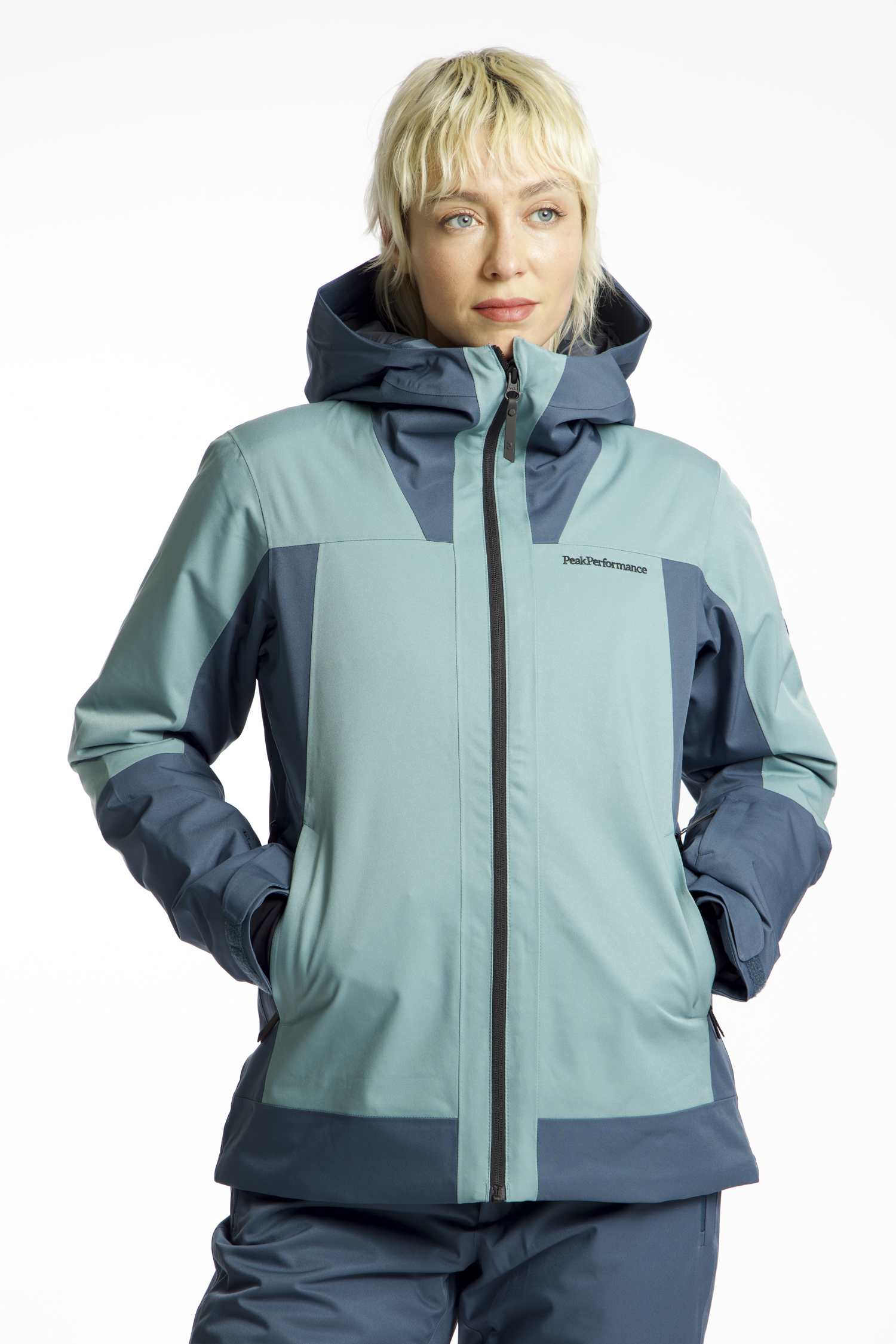 PEAK PERFORMANCE Rider Tech Insulated Damen Skijacke in petrolblau