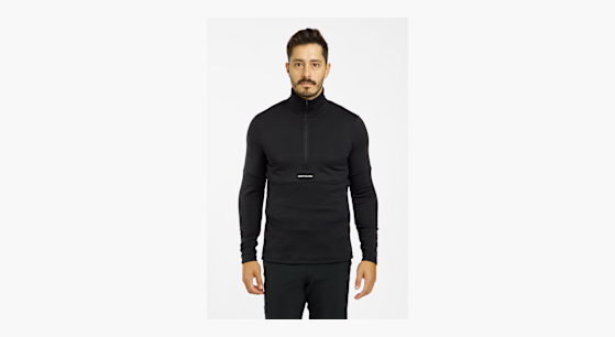 Ortovox Fleece Light Zip Neck midlayer uomo Nero | ochsnersport.ch