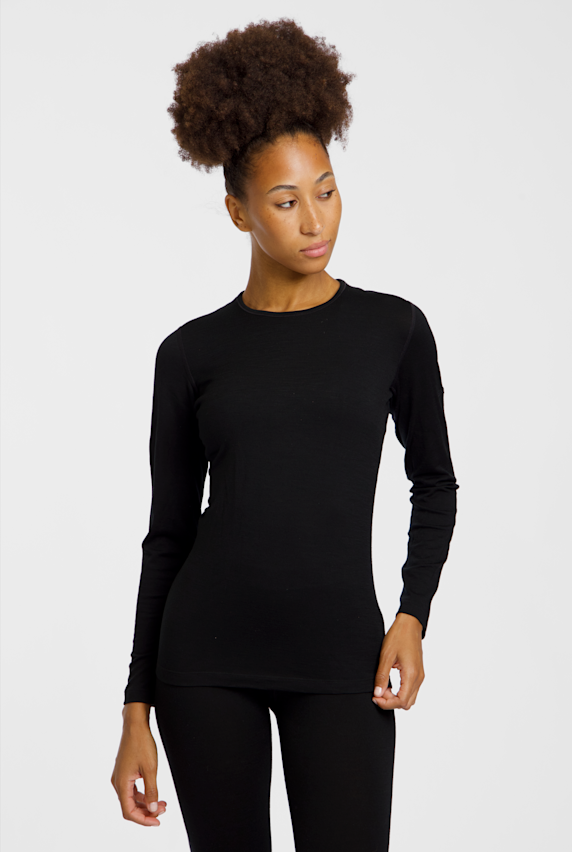 icebreaker Merino 200 Oasis maniche lunghe termica donna Nero 1483 1