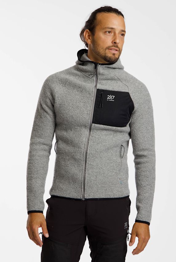 2117 OF SWEDEN Skord Wool Pile midlayer hommes Gris Clair 50599 1