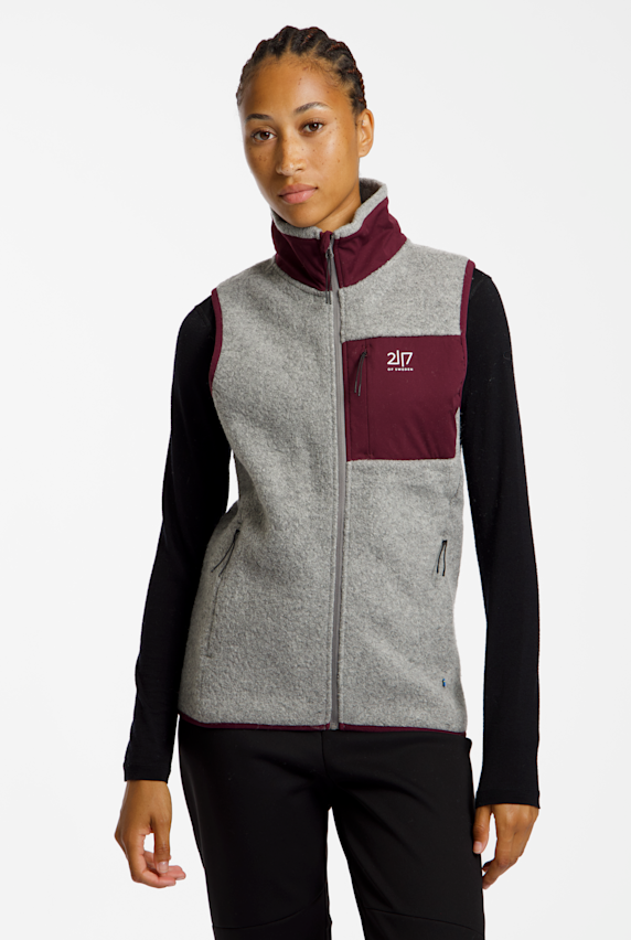 2117 OF SWEDEN Skord Wool Pile Damen Gilet Grau 50577 1