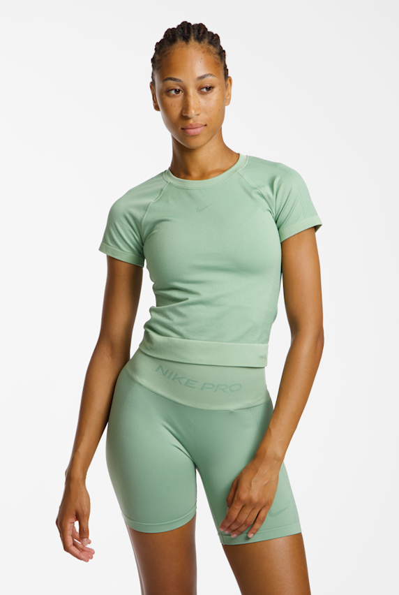 Nike Pro Seamless Dri-FIT Damen T-Shirt Grün 50830 1