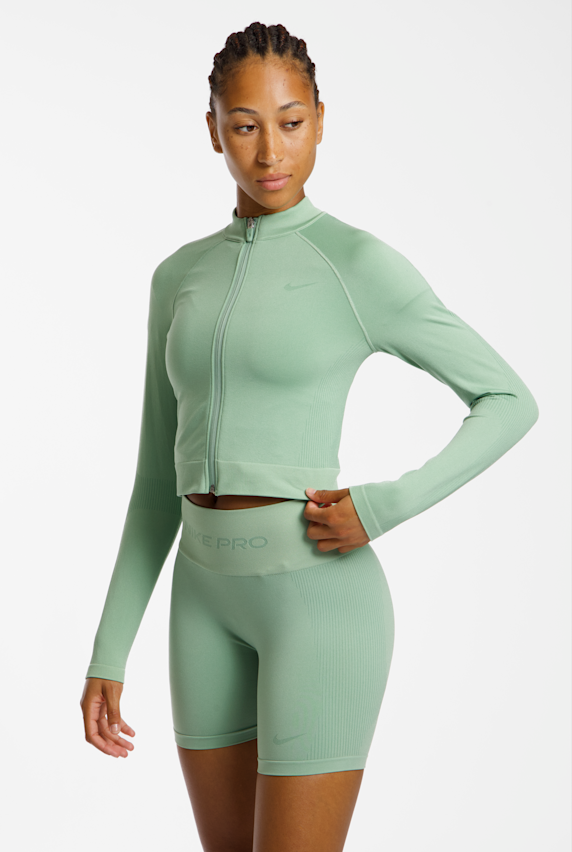 Nike Pro Seamless Dri-FIT Damen Trainingsjacke Grün 50834 1