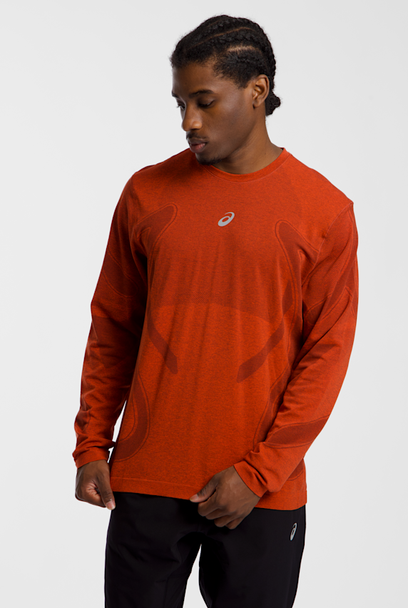 ASICS Road Seamless longsleeve hommes Rouge 52587 1