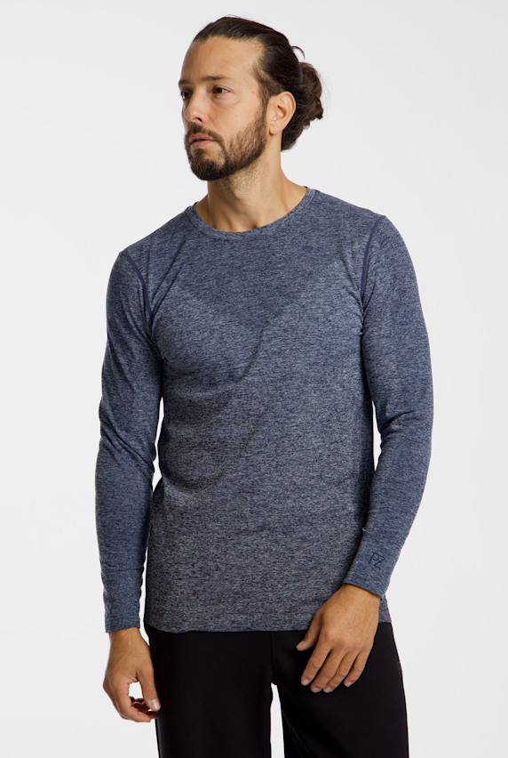POWERZONE Seamless Herren Longsleeve Blau 52633 1