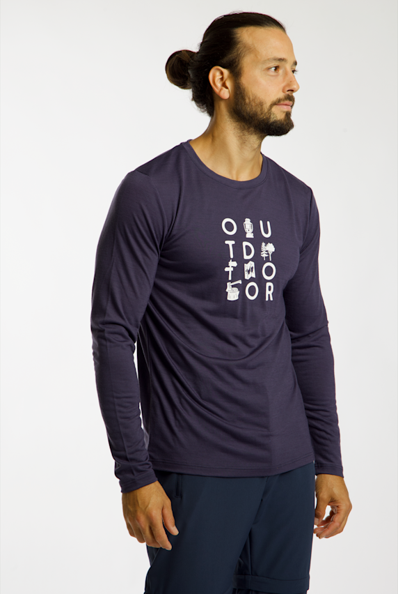 46 NORD Merino longsleeve hommes Bleu Foncé 52853 1
