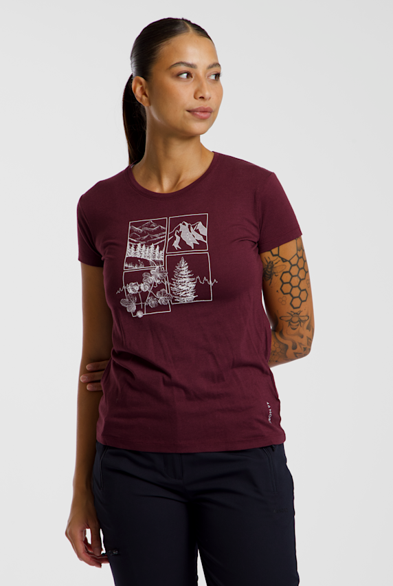 46 NORD t-shirt femmes Bordeaux 52875 1