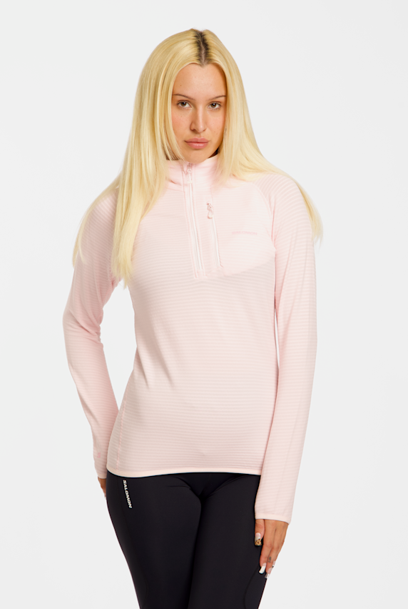 Salomon Essential Lightwarm Half-Zip midlayer femmes Pink 52961 1