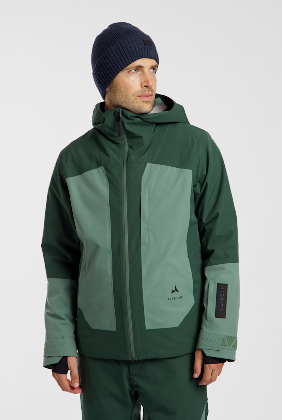 ALBRIGHT Nendaz Colorblock giacca da sci uomo Verde 64890 1