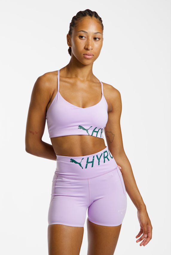 PUMA x HYROX PWRMODE Strappy Light Damen Sport-BH Flieder 53378 1