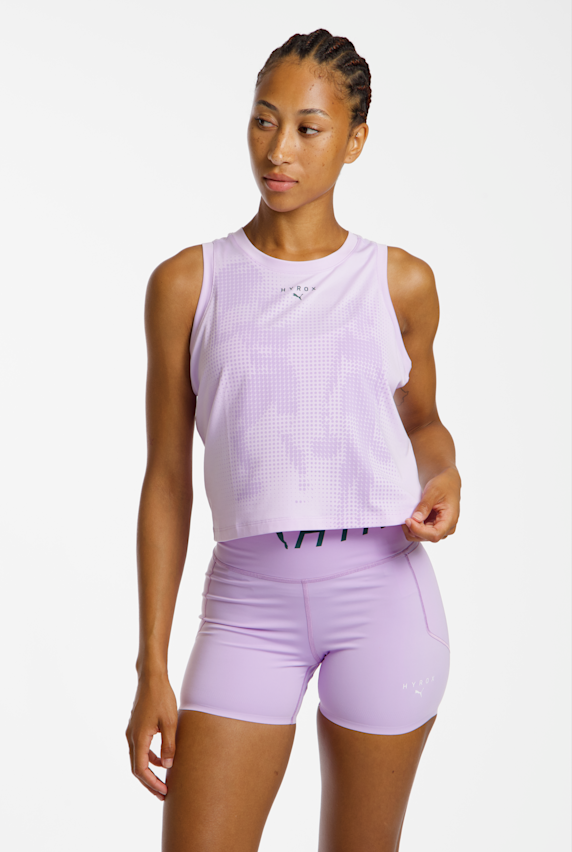 PUMA x HYROX Cloudspun Thermoadapt Crop Damen Top Flieder 53395 1