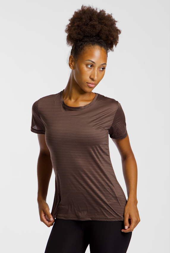 POWERZONE Damen T-Shirt Braun 53922 1