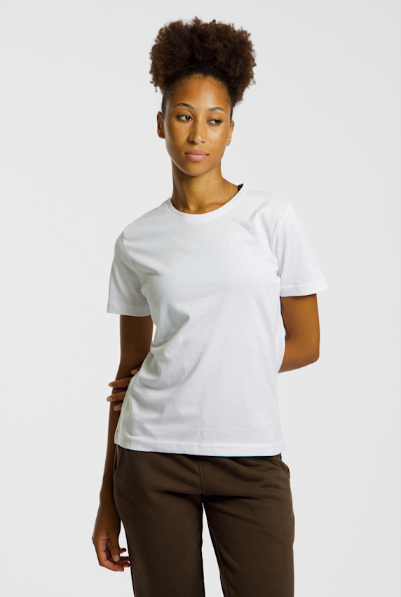 Kappa Sylvie Logo Damen T-Shirt Weiss 53983 1