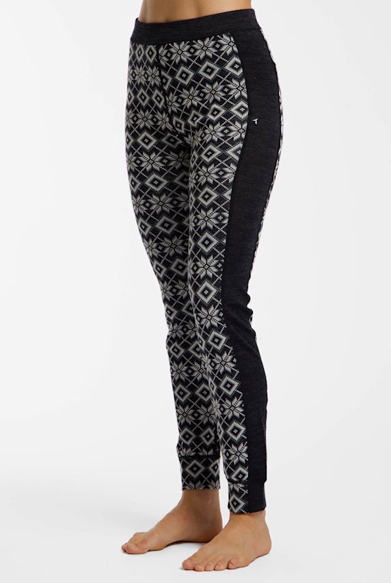 ALBRIGHT Merino leggings termici donna Nero 67247 1