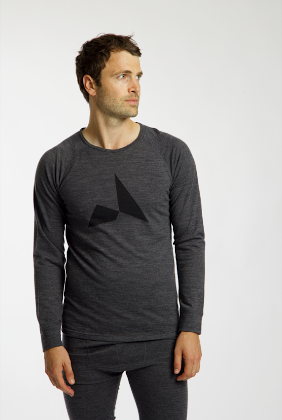 ALBRIGHT Merino manche longue thermique hommes Gris 68423 1