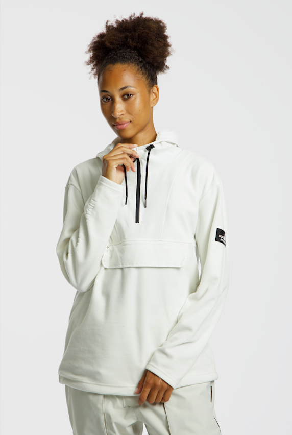 BEACH MOUNTAIN Fleece hoodie femmes Blanc 64994 1