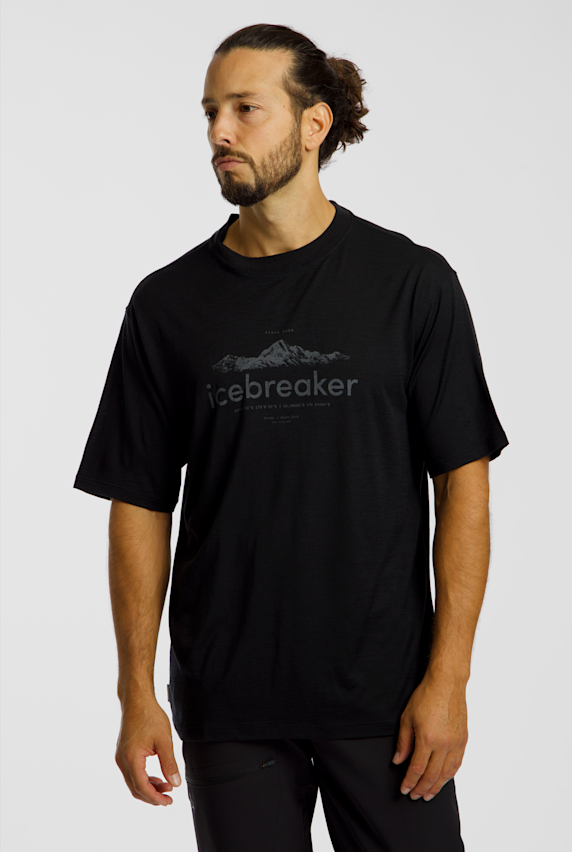 icebreaker Merino 150 Tech Lite Heritage Relaxed t-shirt hommes Noir 54367 1