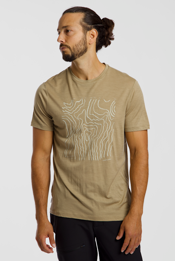 icebreaker Merino 150 Tech Lite Great Heights Herren T-Shirt Braun 54358 1