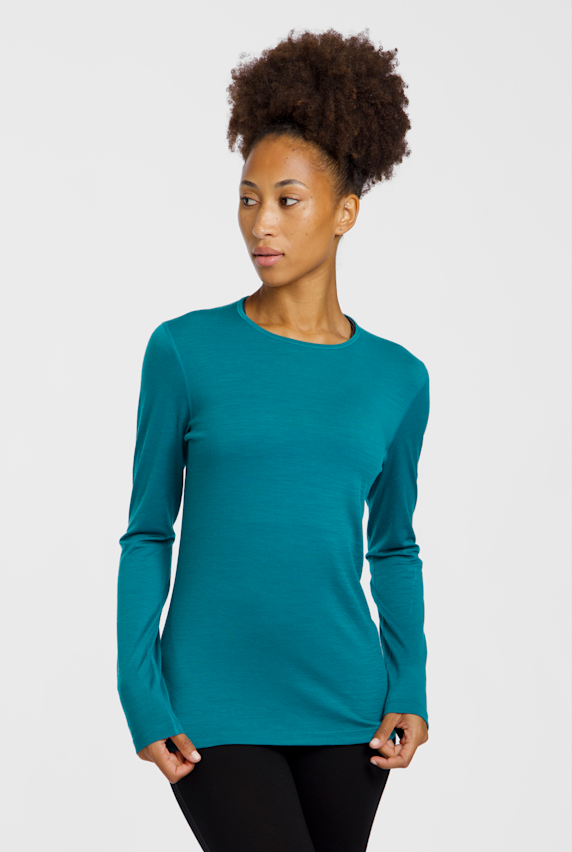 icebreaker Merino 200 Oasis maniche lunghe termica donna Verde 55326 1