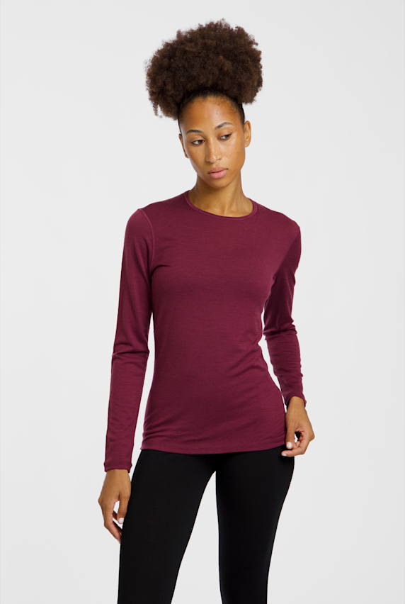 icebreaker Merino 200 Oasis maniche lunghe termica donna Bacca 55461 1