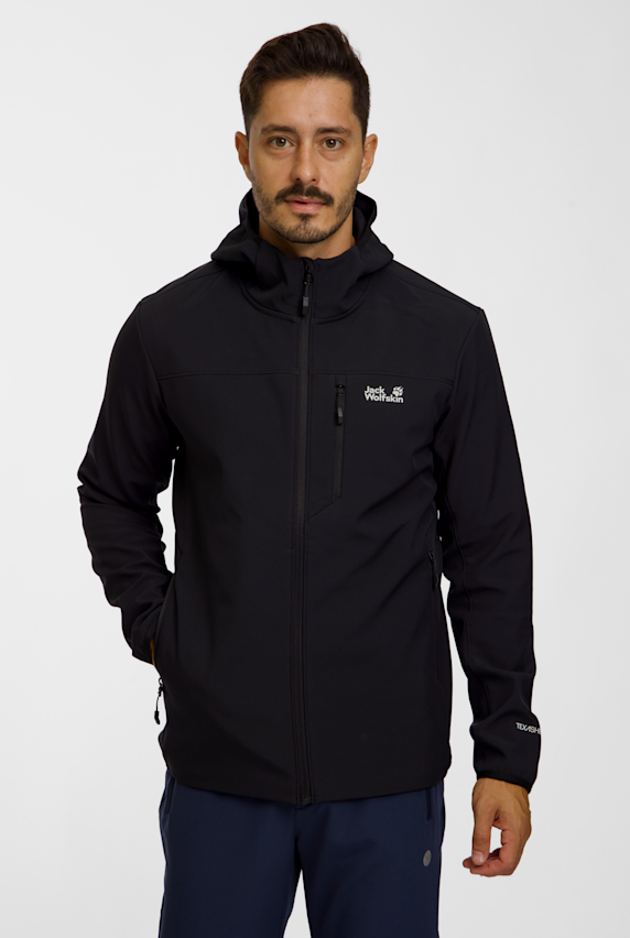 Jack Wolfskin Wildwind Hooded giacca softshell uomo Nero 54395 1