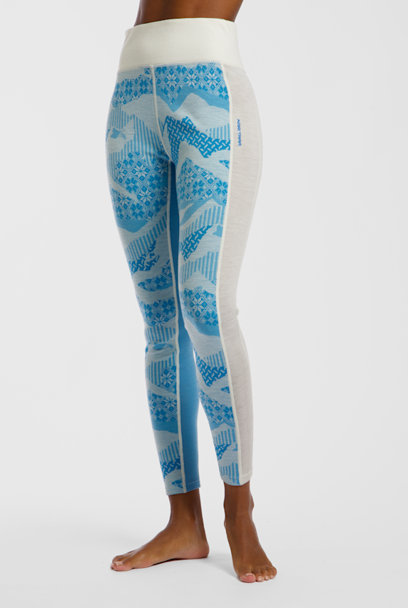 Kari Traa Olea Merino leggings termici donna Blu 56005 1