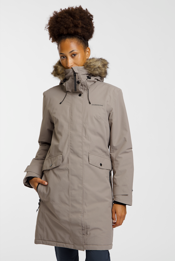 Didriksons Erika cappotto outdoor donna Beige 54412 1