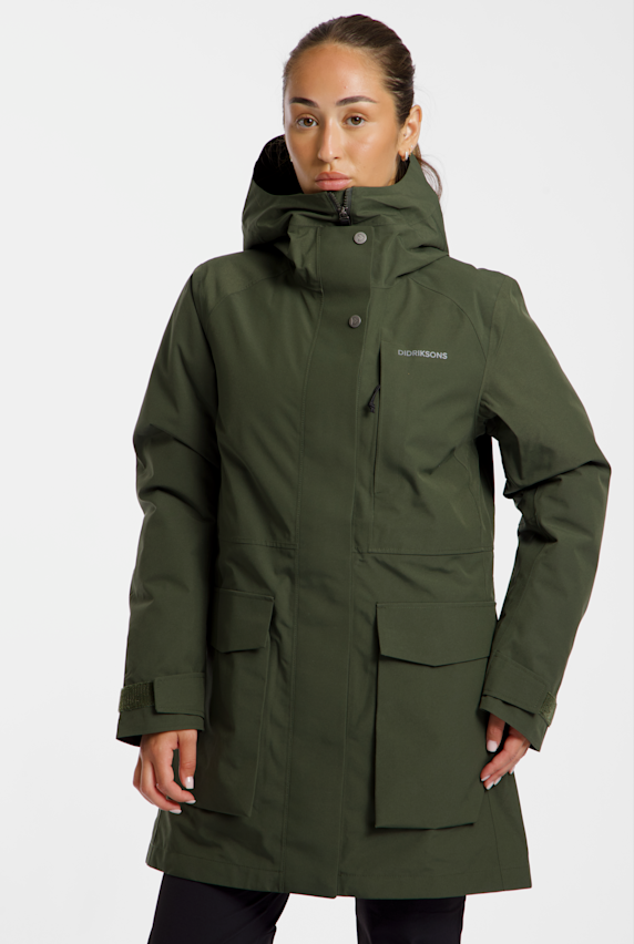 Didriksons Harreit cappotto outdoor donna Oliva 54440 1