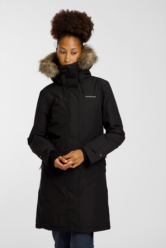 Didriksons Erika Damen Outdoormantel Schwarz 54437 1