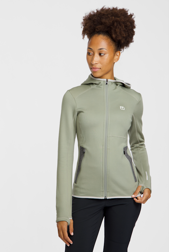 Ortovox Fleece Hoody Damen Midlayer Grün 68413 1