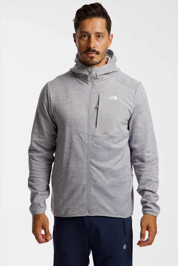 The North Face TNF Performance Fleece Hooded Full-Zip midlayer uomo Grigio Chiaro 66855 1