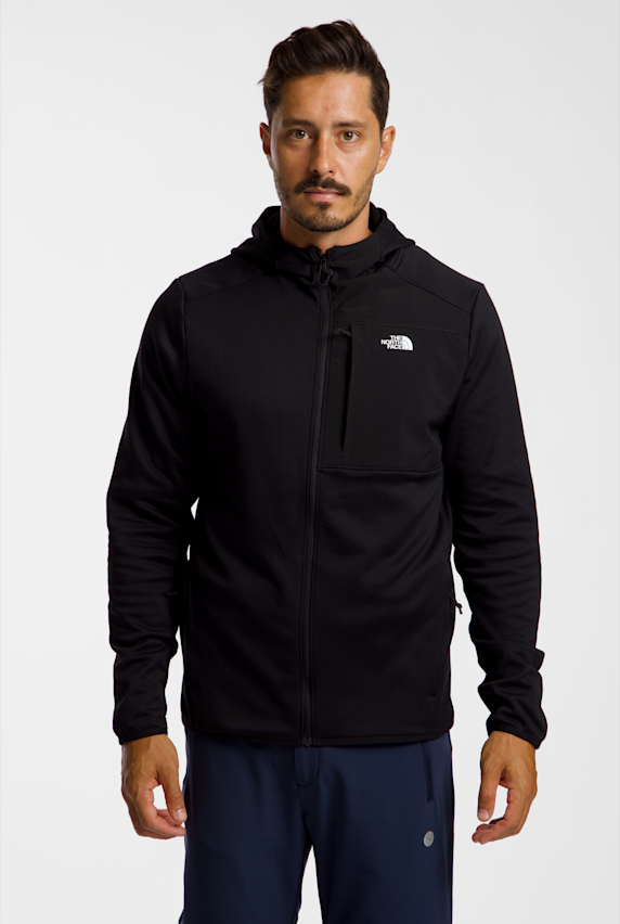 The North Face TNF Performance Fleece Hooded Full-Zip Herren Midlayer Schwarz 66854 1