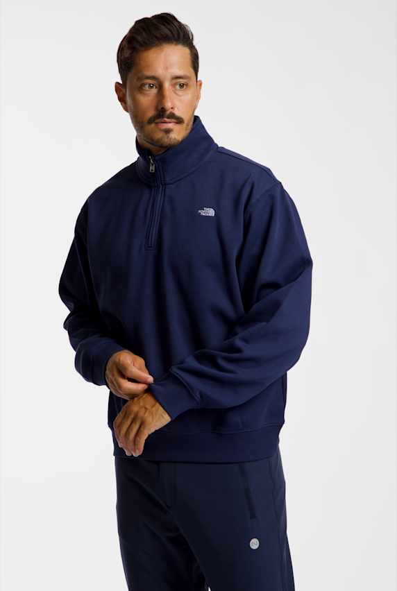 The North Face Essential Simple Dome Relaxed 1/4 Zip Herren Pullover Blau 66860 1