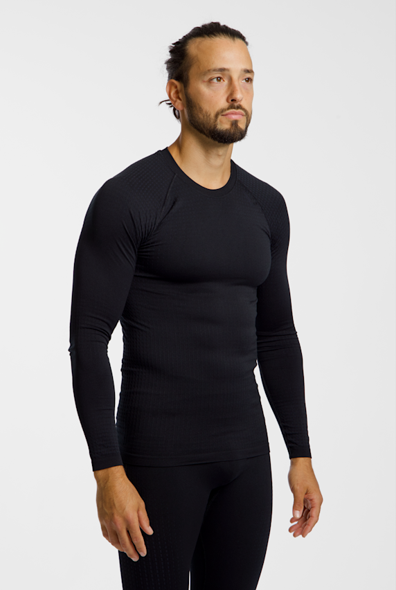 Odlo Performance Warm Herren Thermo Longsleeve Schwarz 68430 1